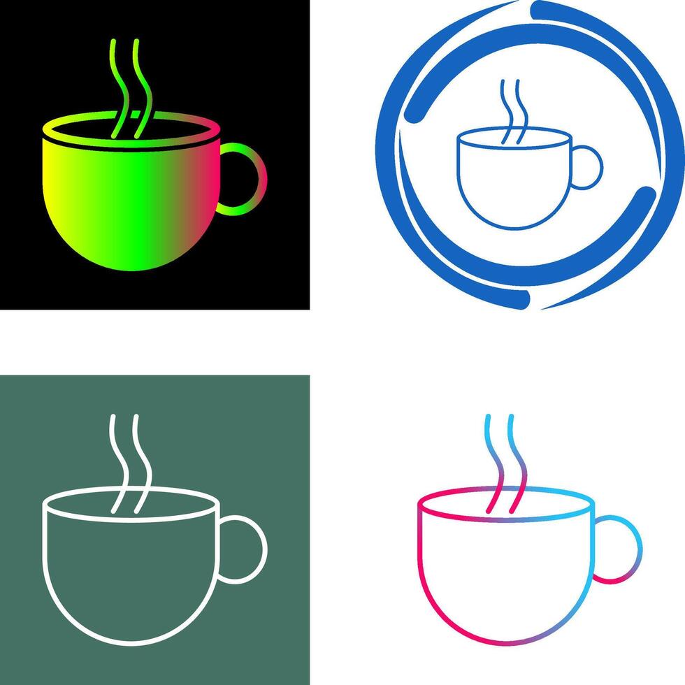 Hot Coffee Icon Design vector