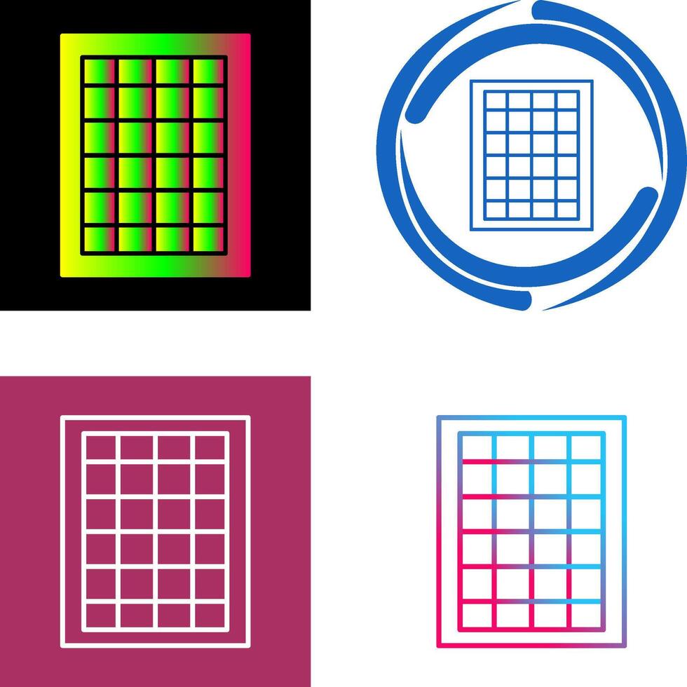 Table of Rates Icon Design vector