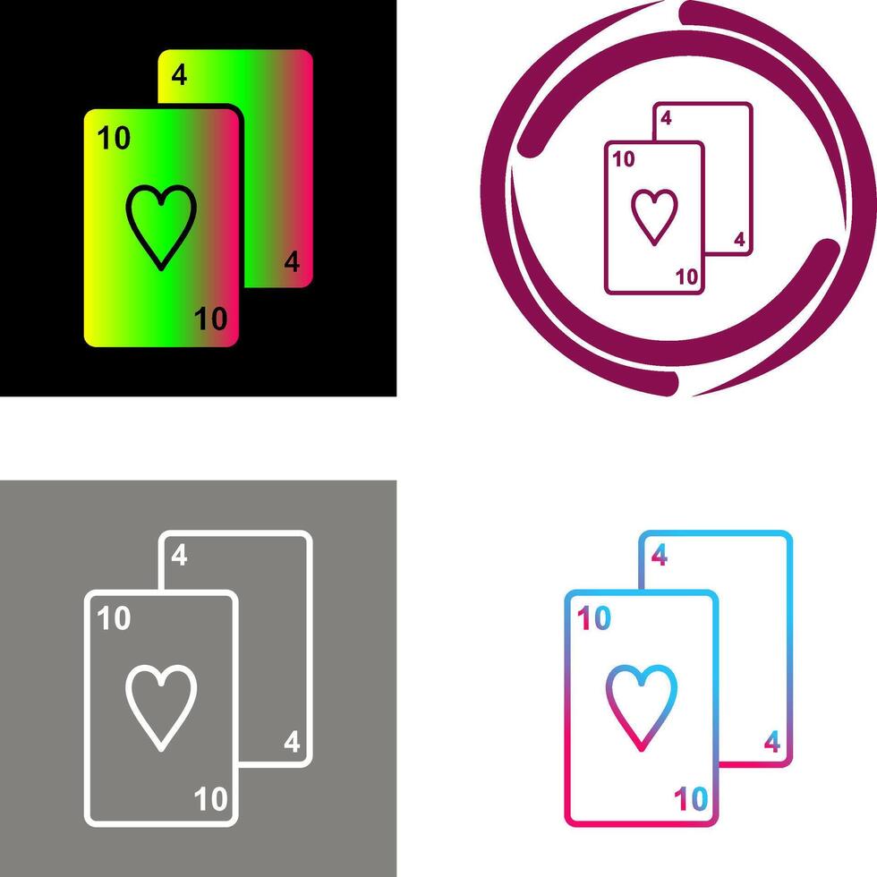 Playing Cards Icon Design vector