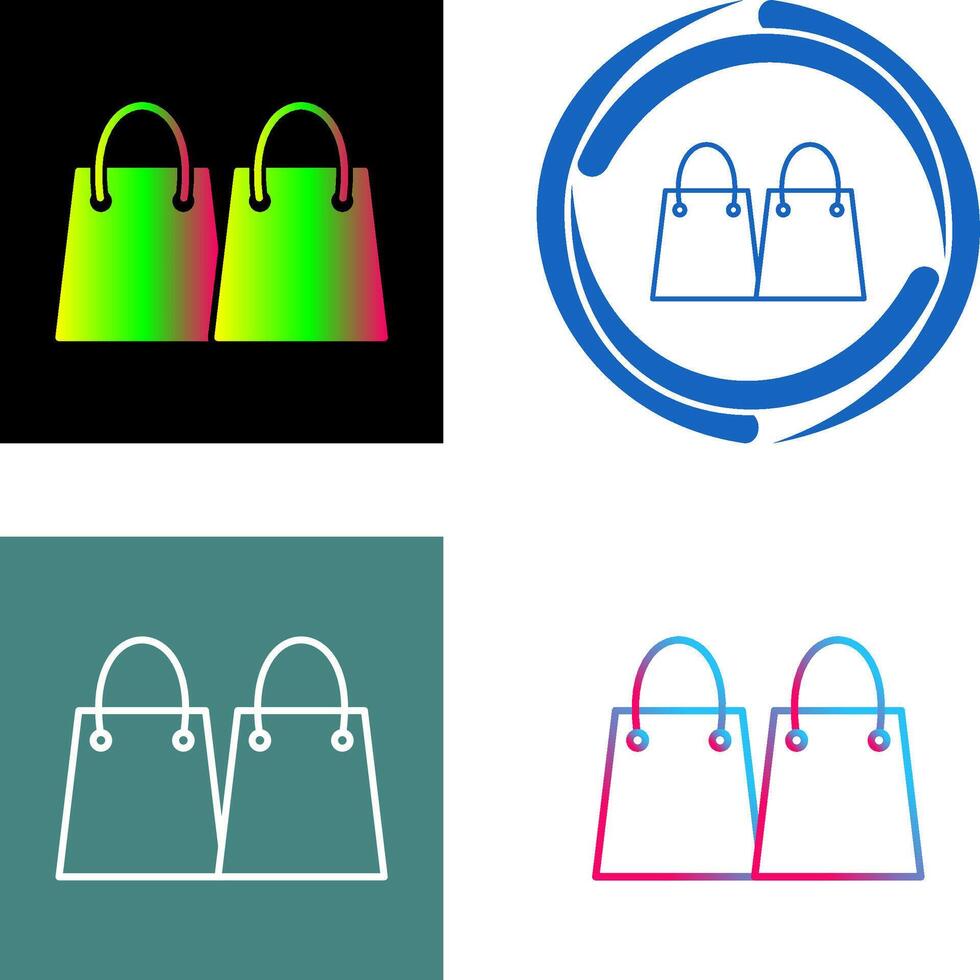 Unique Shopping Bags Icon vector