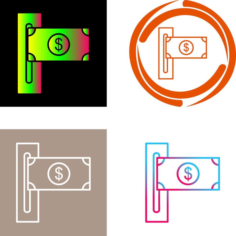 Slot of Bills Icon Design vector