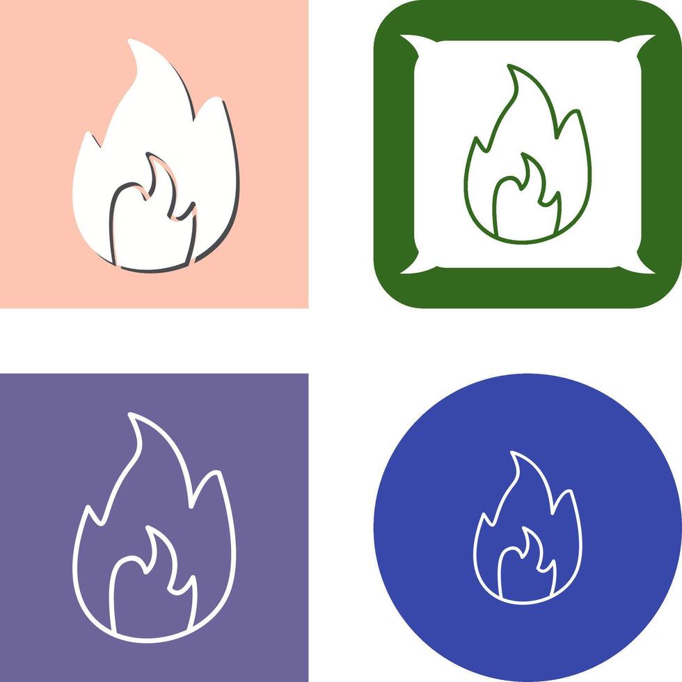 único fuego icono diseño vector