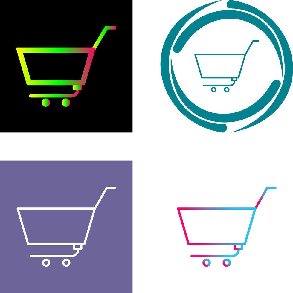 Unique Empty Cart Icon vector