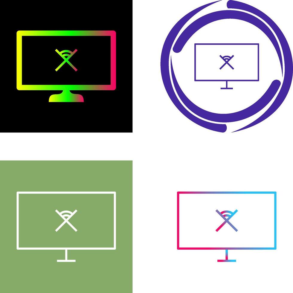 Unique Disconnected Network Icon vector
