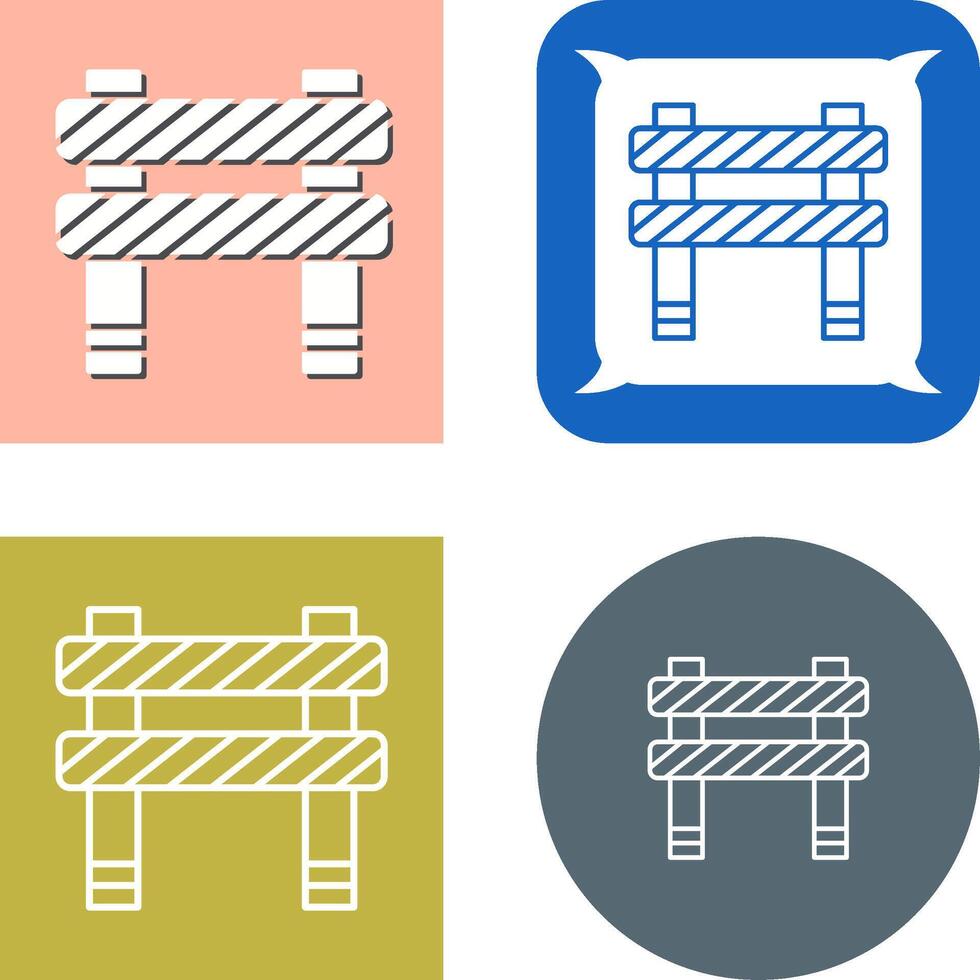 Unique Barrier Icon Design vector