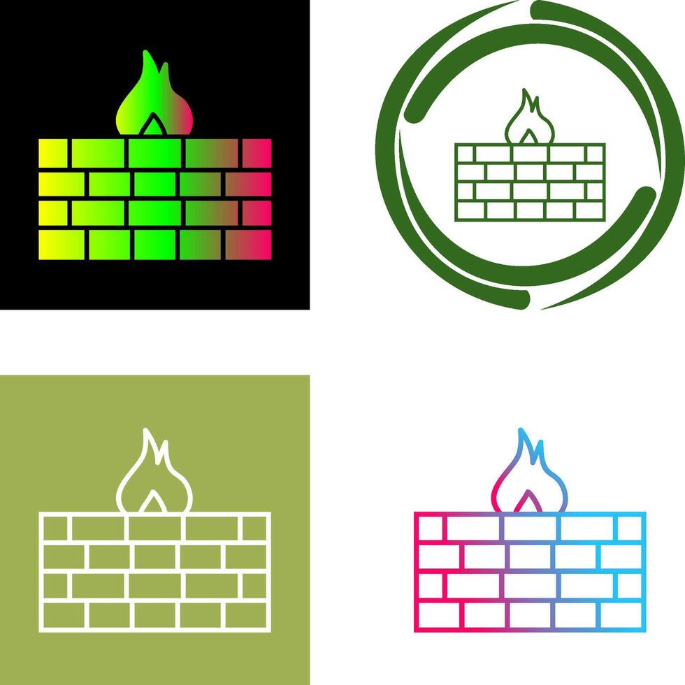Unique Firewall Icon vector