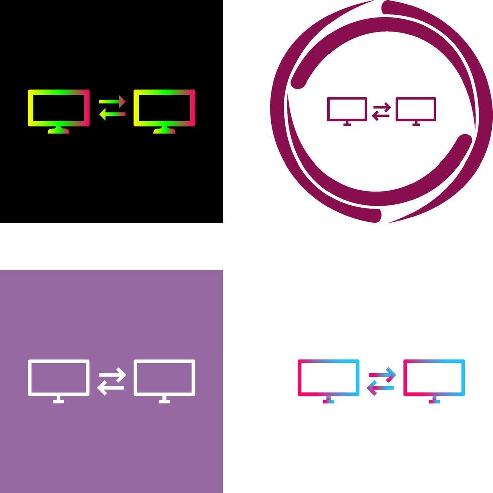 Unique Sharing Systems Icon vector