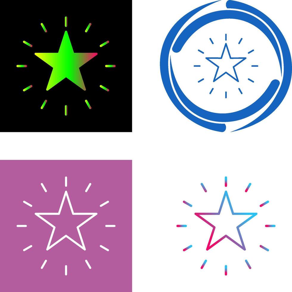 Unique Star Icon Design vector