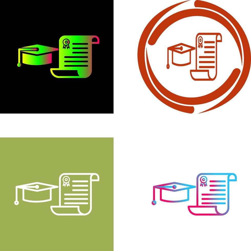 Unique Graduation Icon Design vector