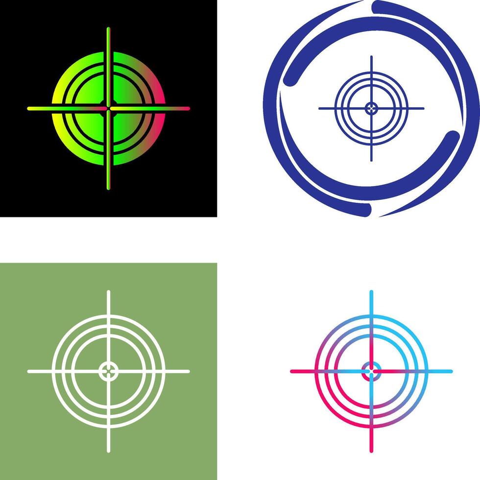 Unique Target Icon Design vector