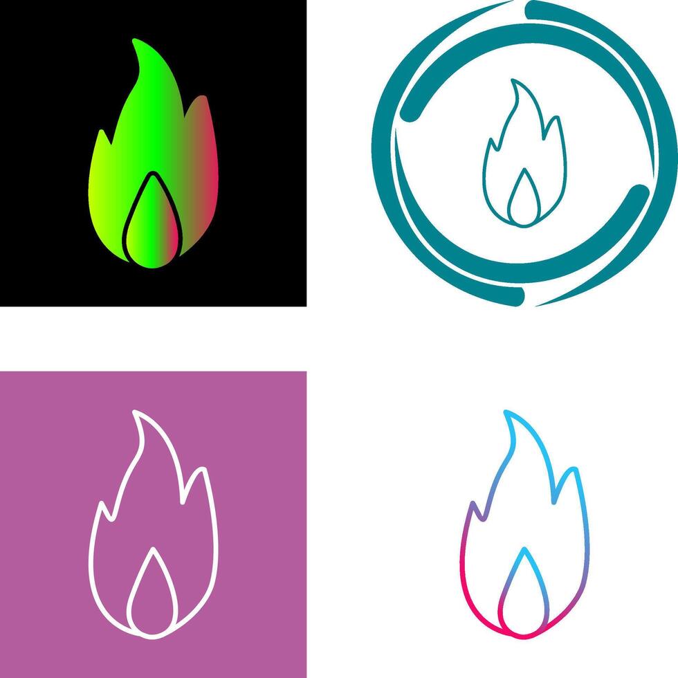 Unique Fire Icon Design vector