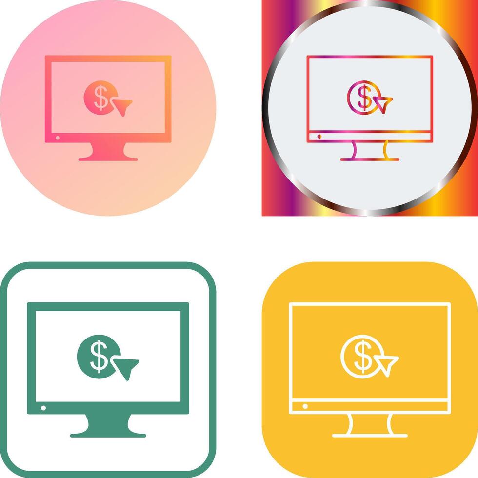 Unique Pay Per Click Icon vector