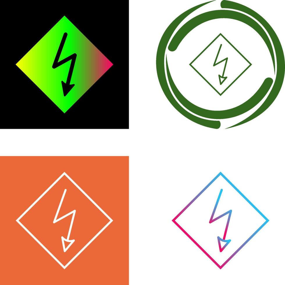 High Voltage Icon Design vector