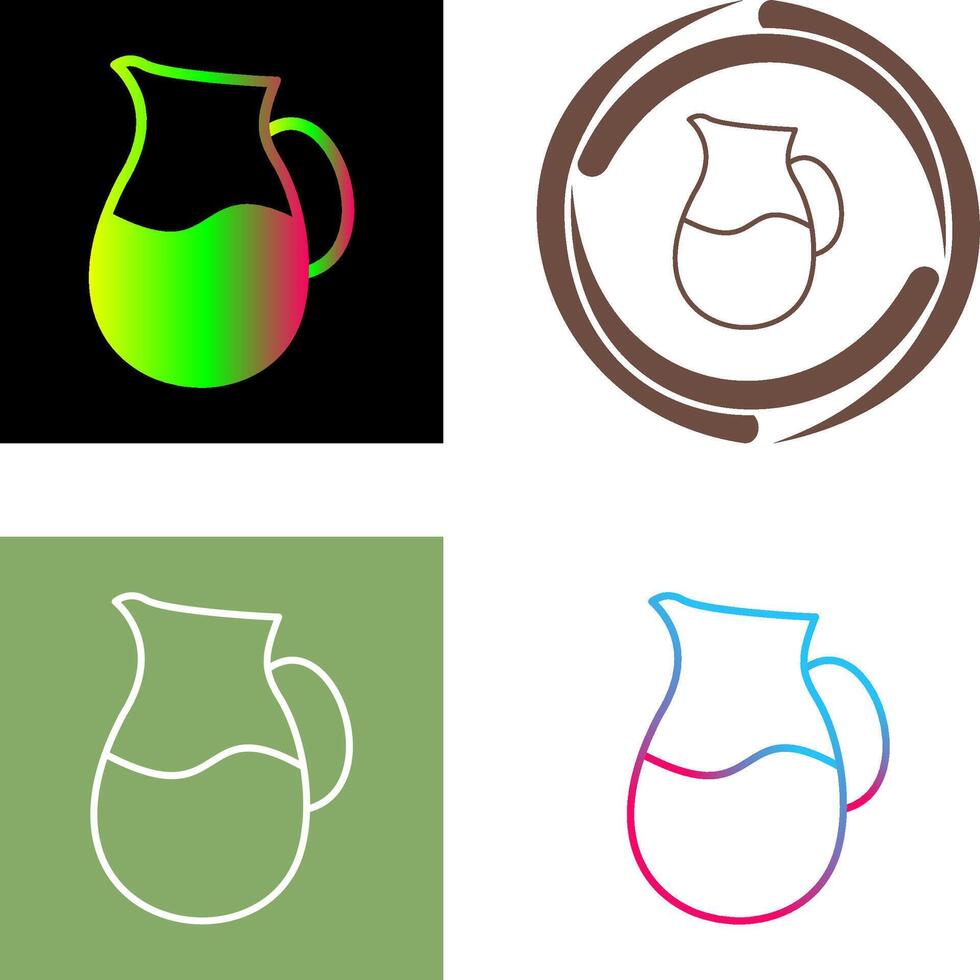 Milk Jug Icon Design vector