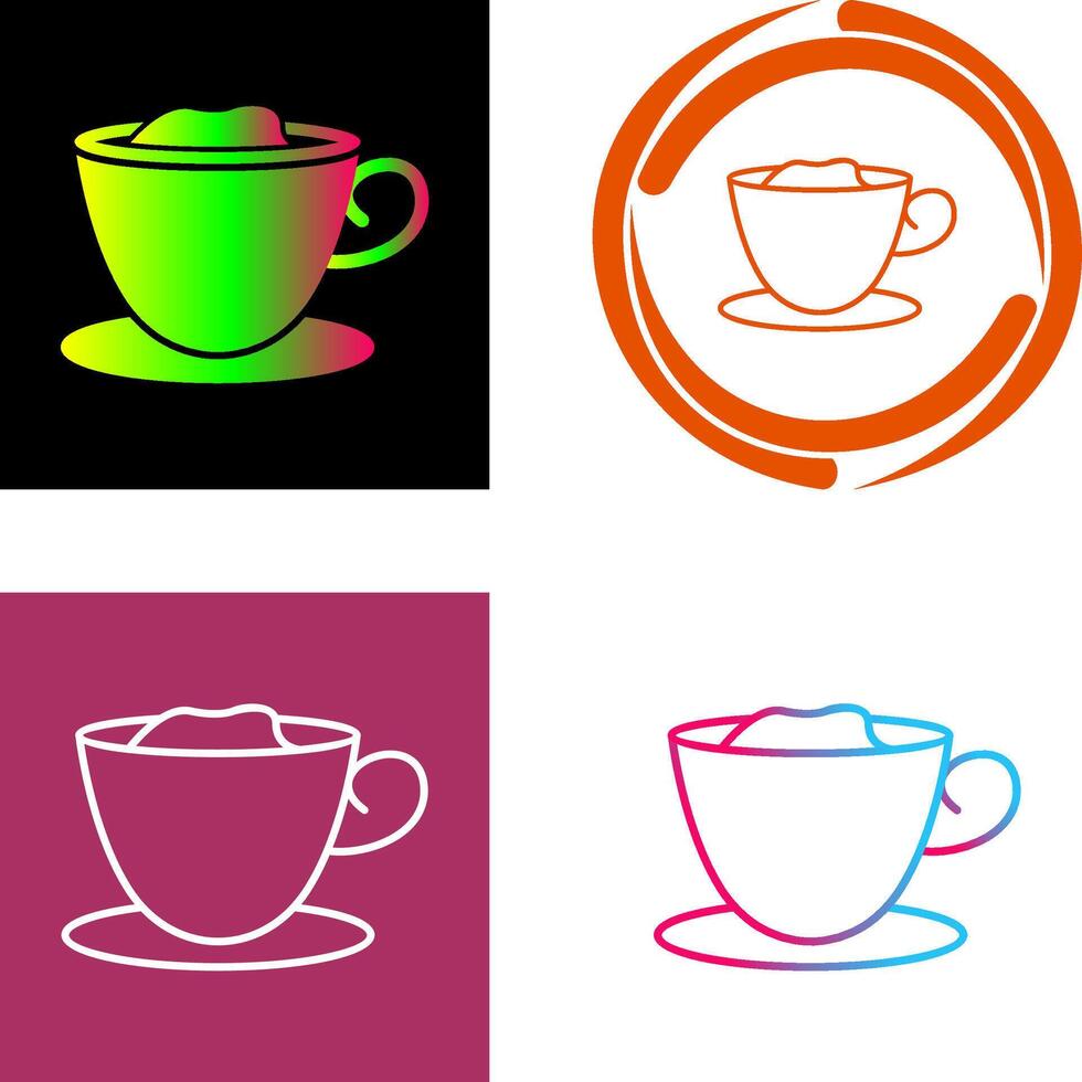 Creamy Coffee Icon Design vector