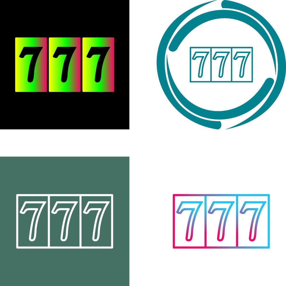 Triple Sevens Icon Design vector