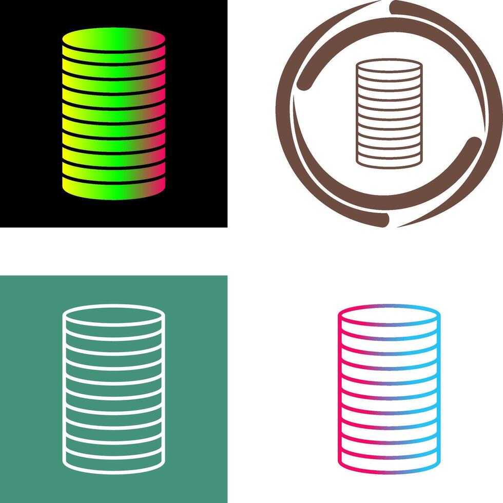 Stack of Coins Icon Design vector