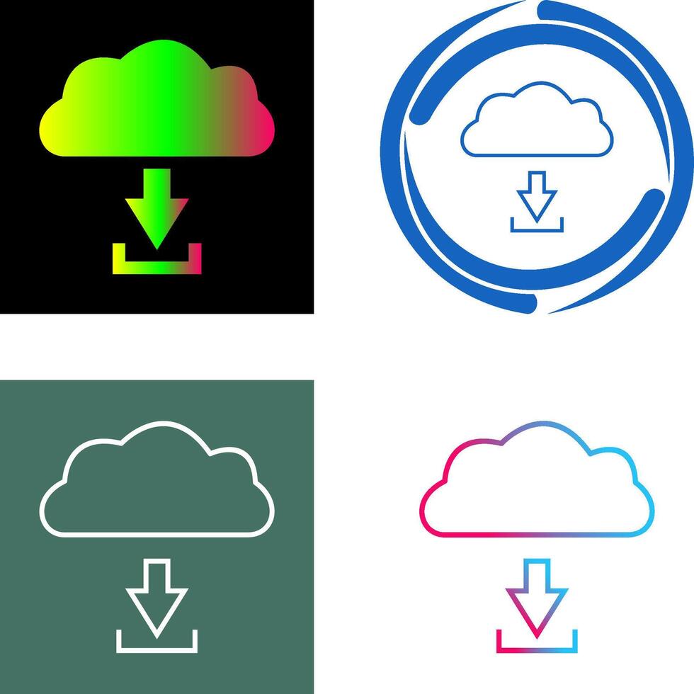 Unique Download from Cloud Icon vector