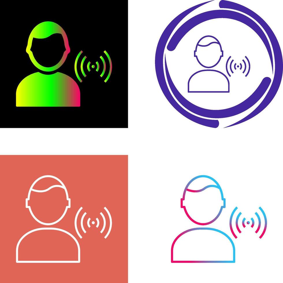 Unique Signal on User Icon vector
