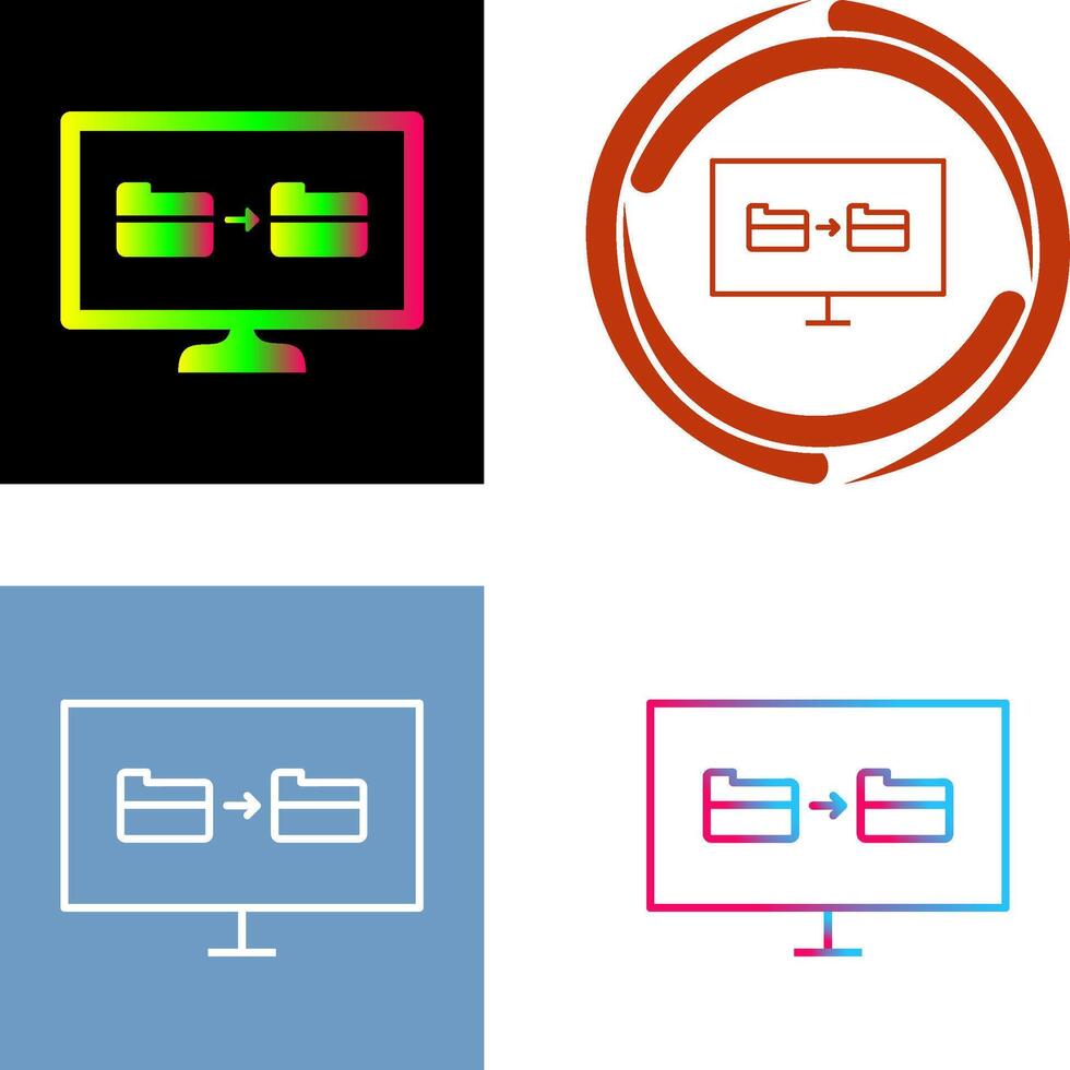 Unique File Sharing Icon vector