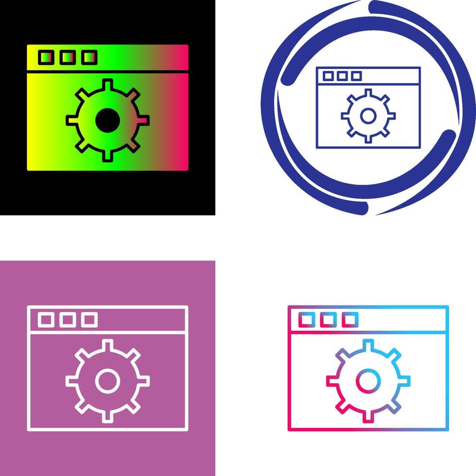 Unique Settings Icon vector