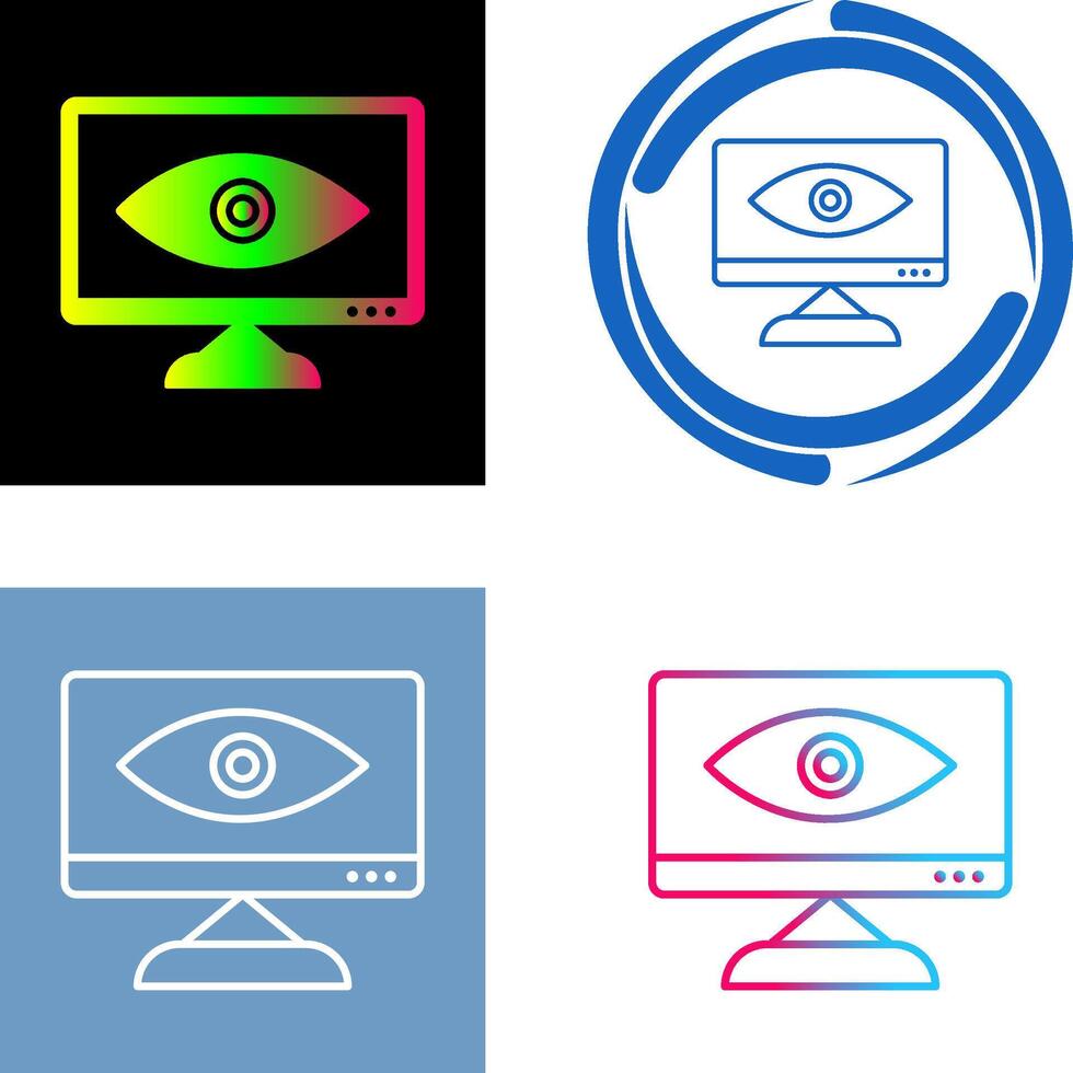 Unique Web Visibility Icon Design vector