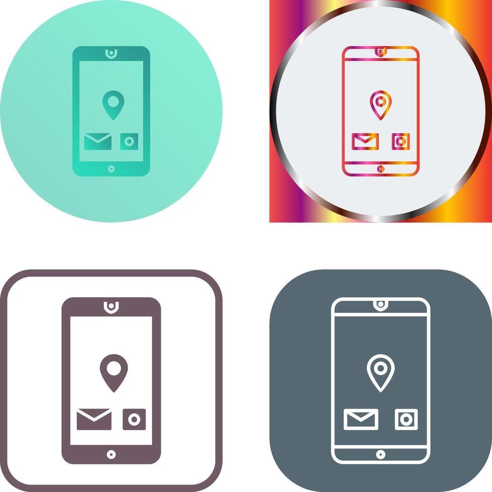 Unique Mobile Applications Icon vector