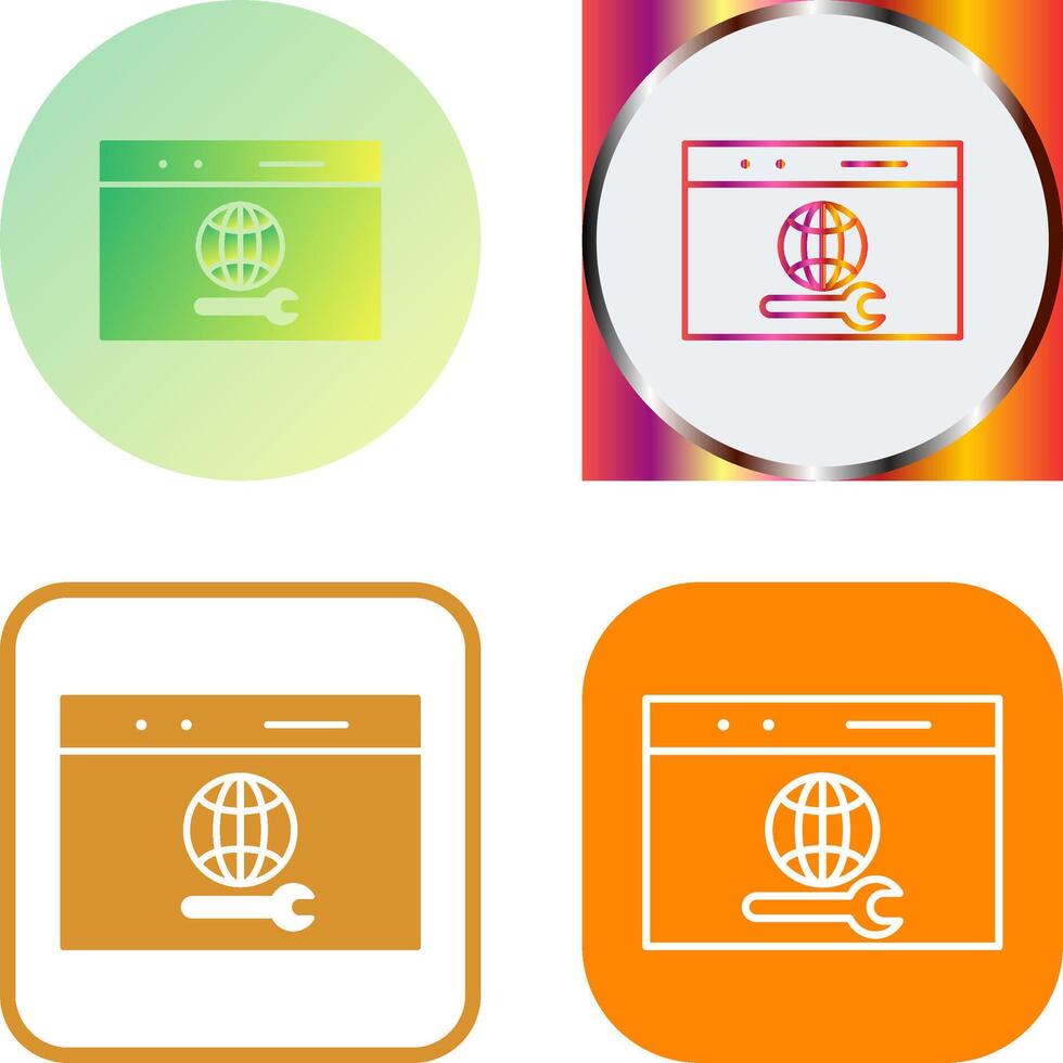 Unique Web Support Icon vector