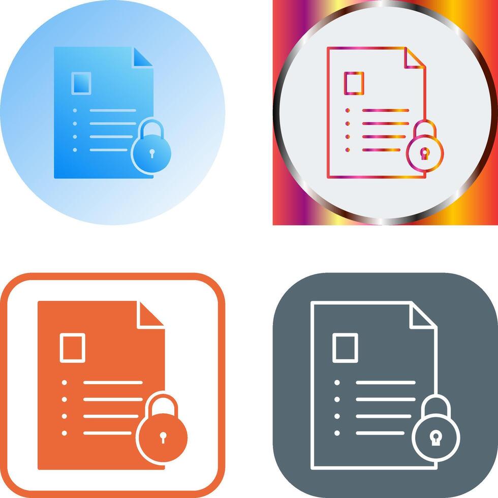 Unique Confidentiality Icon vector