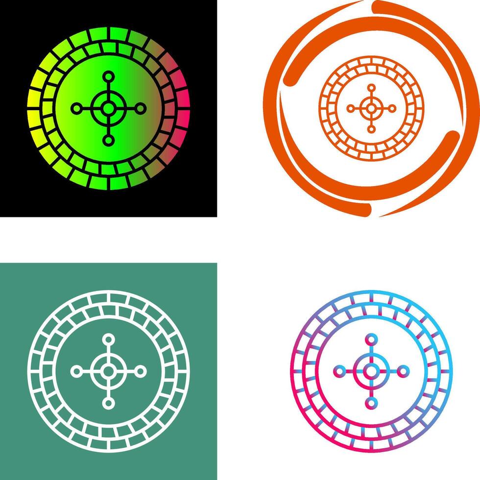 Roulette Icon Design vector
