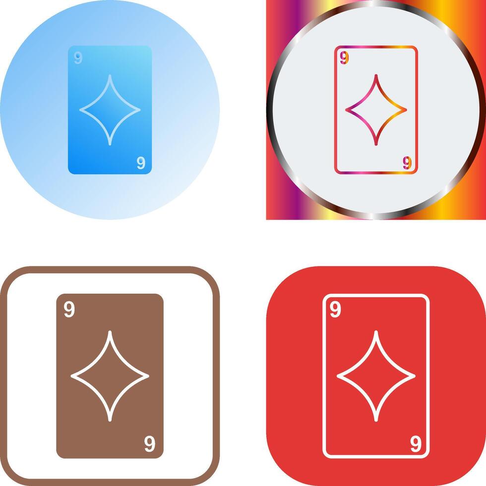 Diamonds Card Icon Design vector