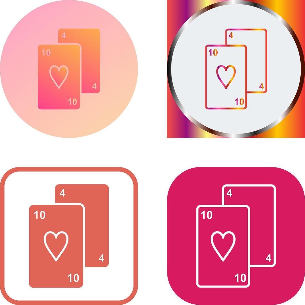 Playing Cards Icon Design vector