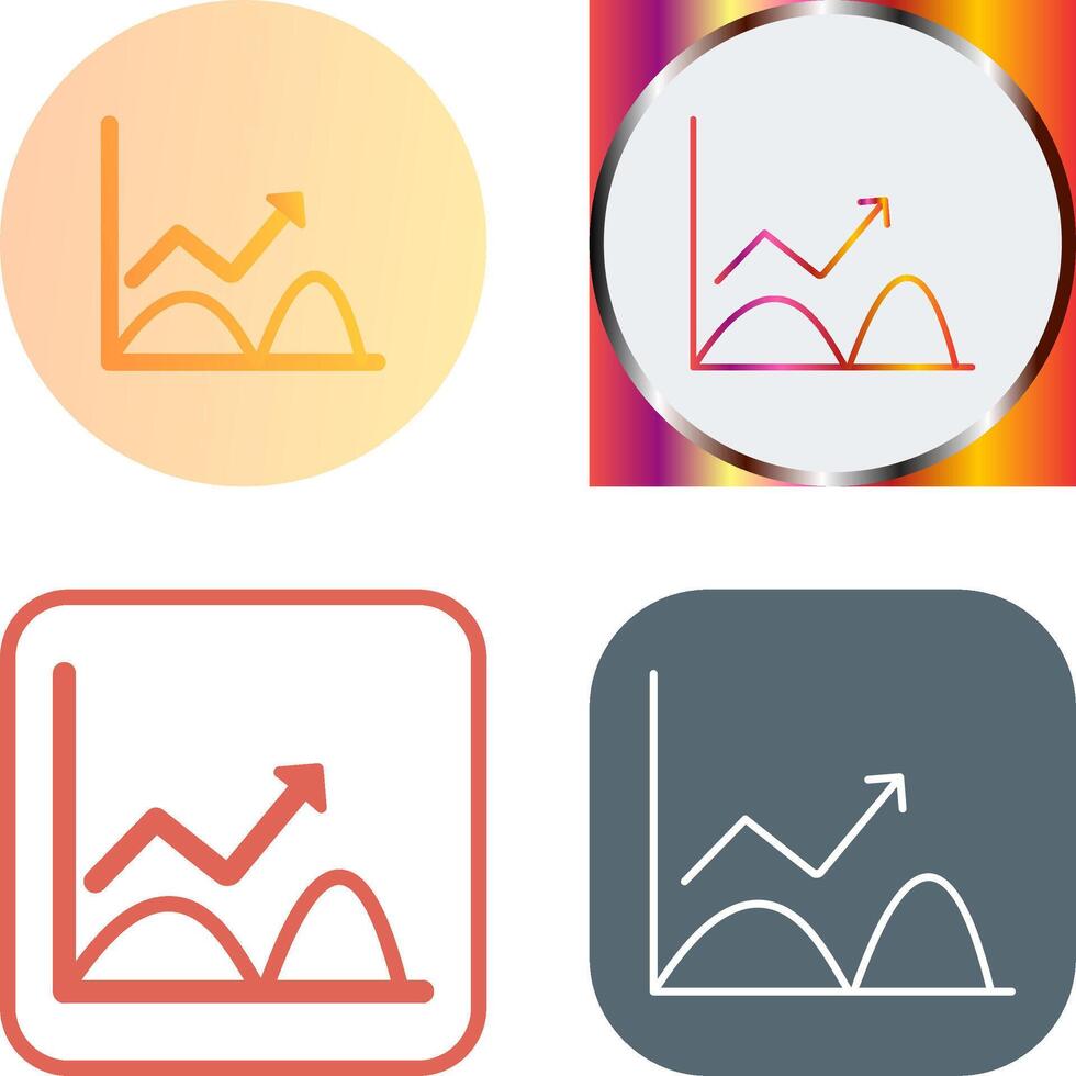 Trend in Graph Icon Design vector