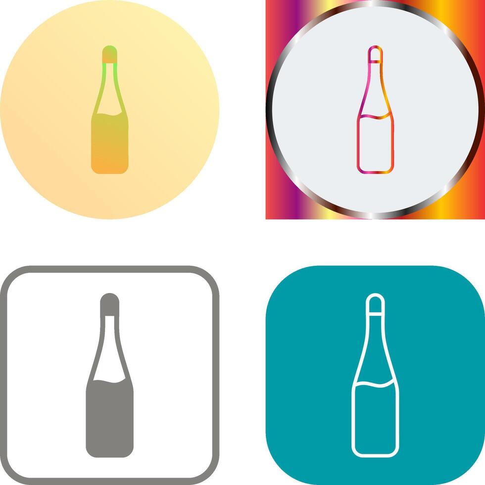 Champagne Bottle Icon Design vector