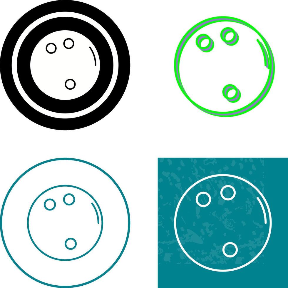 Bowling Ball Icon Design vector