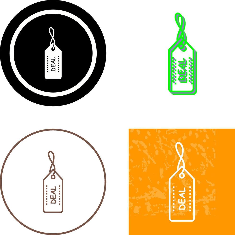 Unique Online Deals Icon Design vector