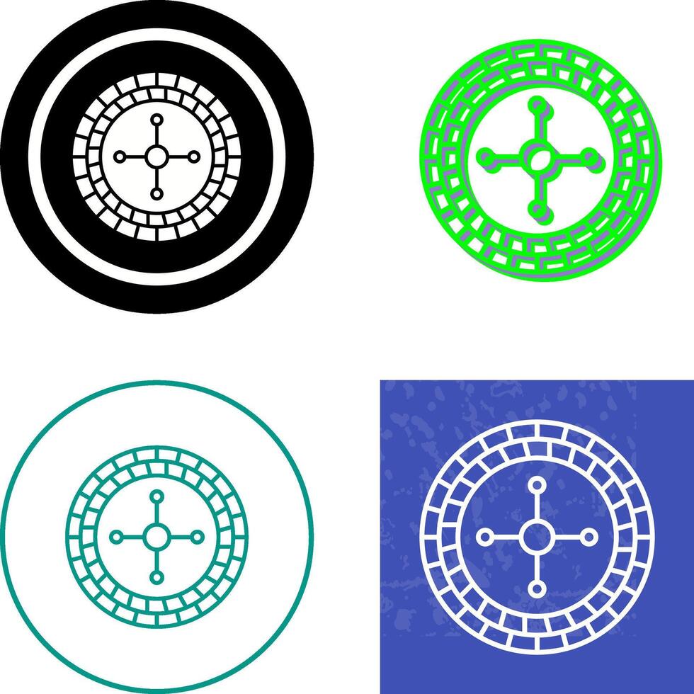 Roulette Icon Design vector