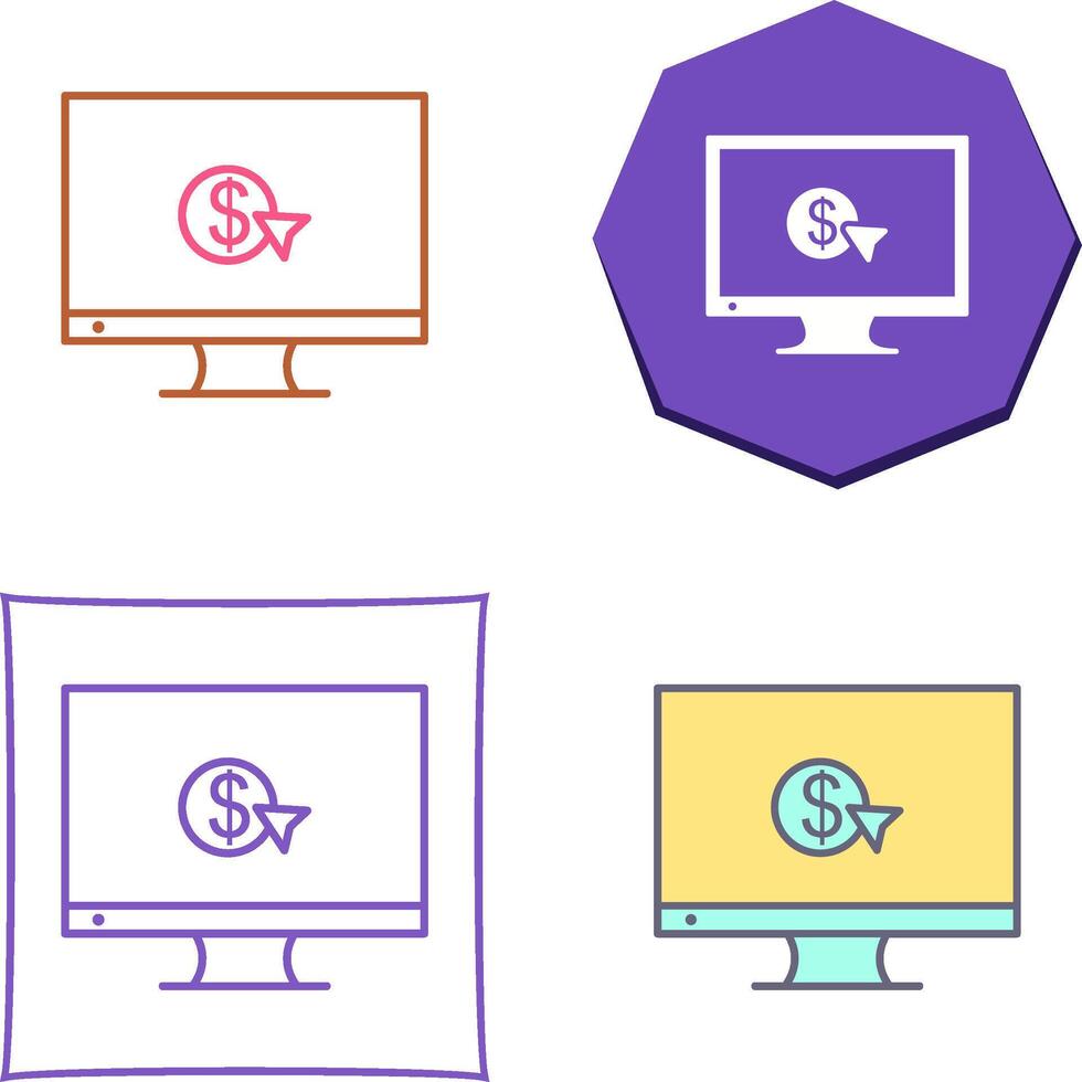 Unique Pay Per Click Icon Design vector