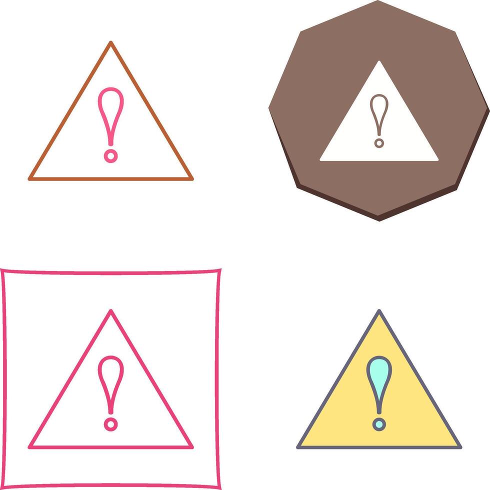 Unique Alert Icon Design vector