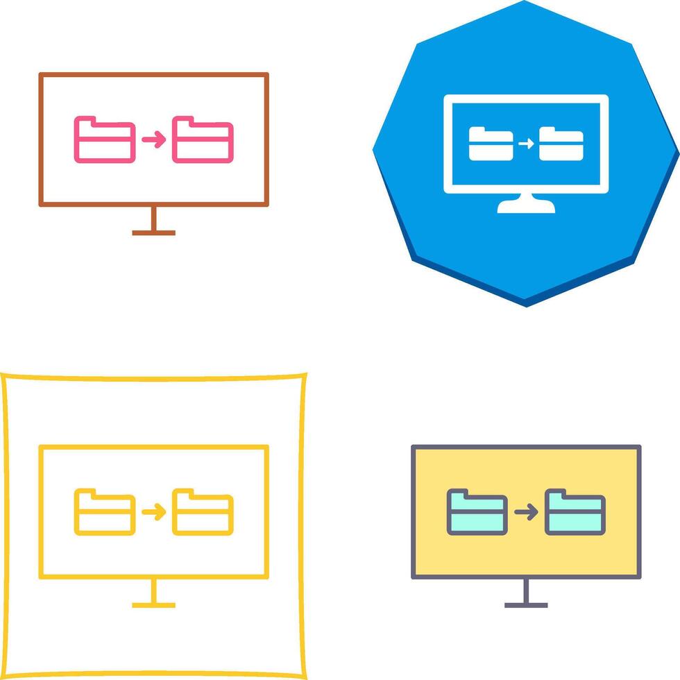 Unique File Sharing Icon Design vector