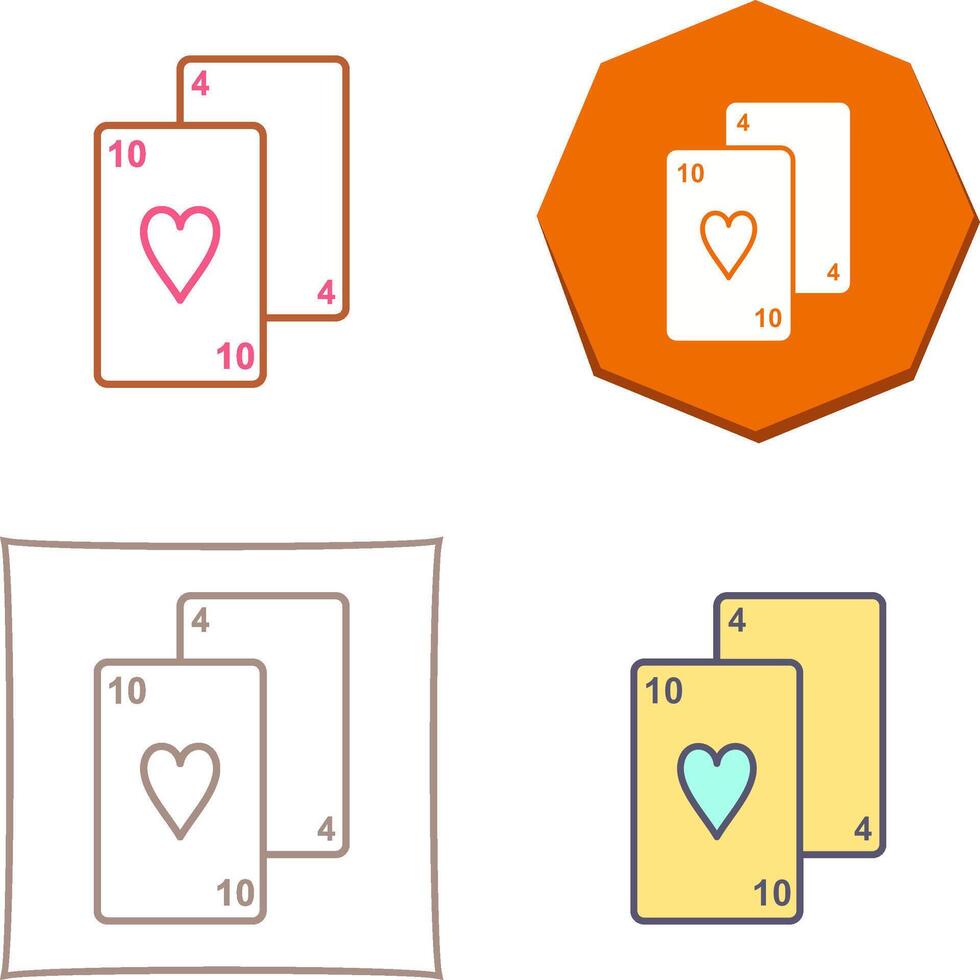jugando tarjetas icono diseño vector