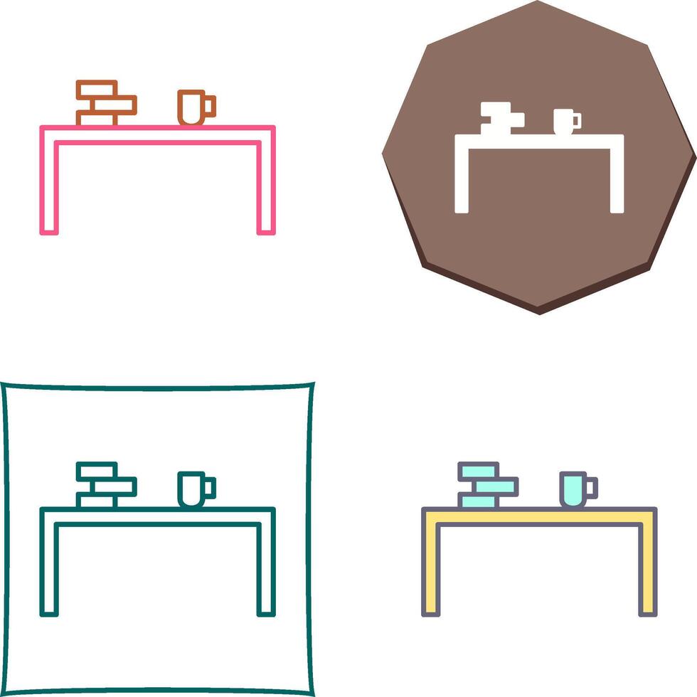 Unique Study Desk Icon Design vector
