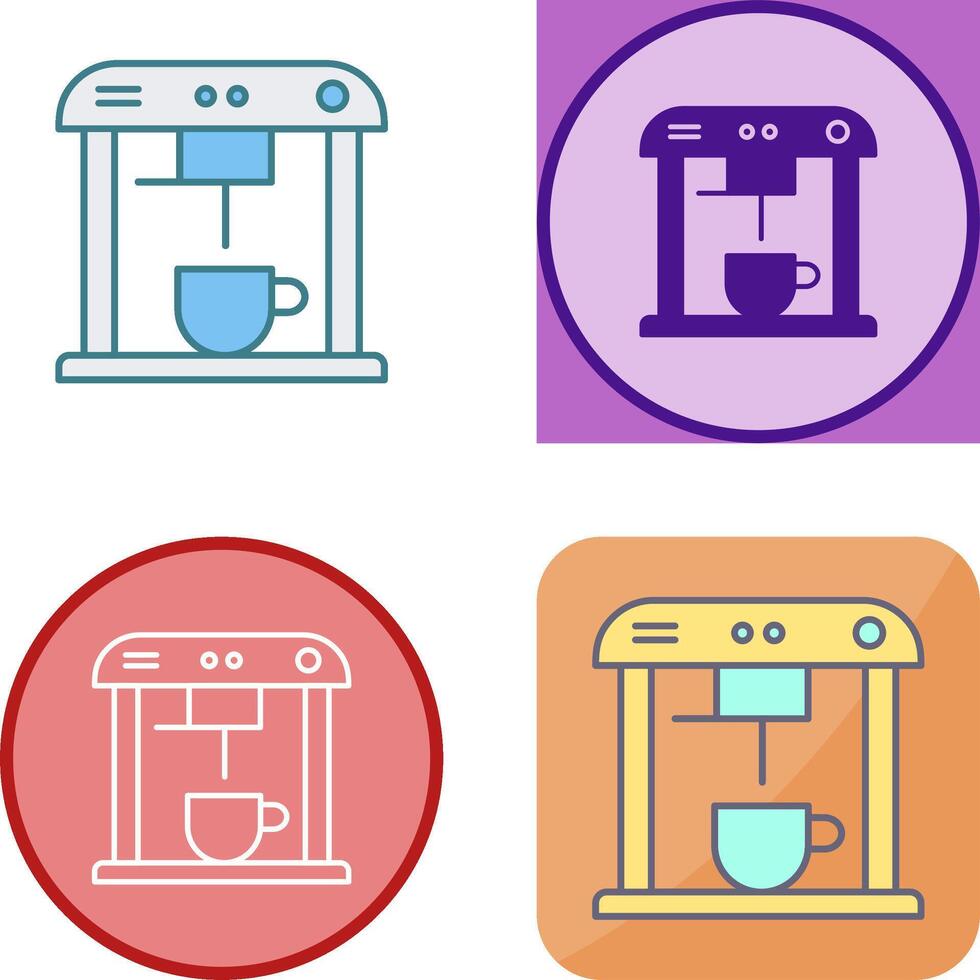 Unique Coffee Machine Icon Design vector