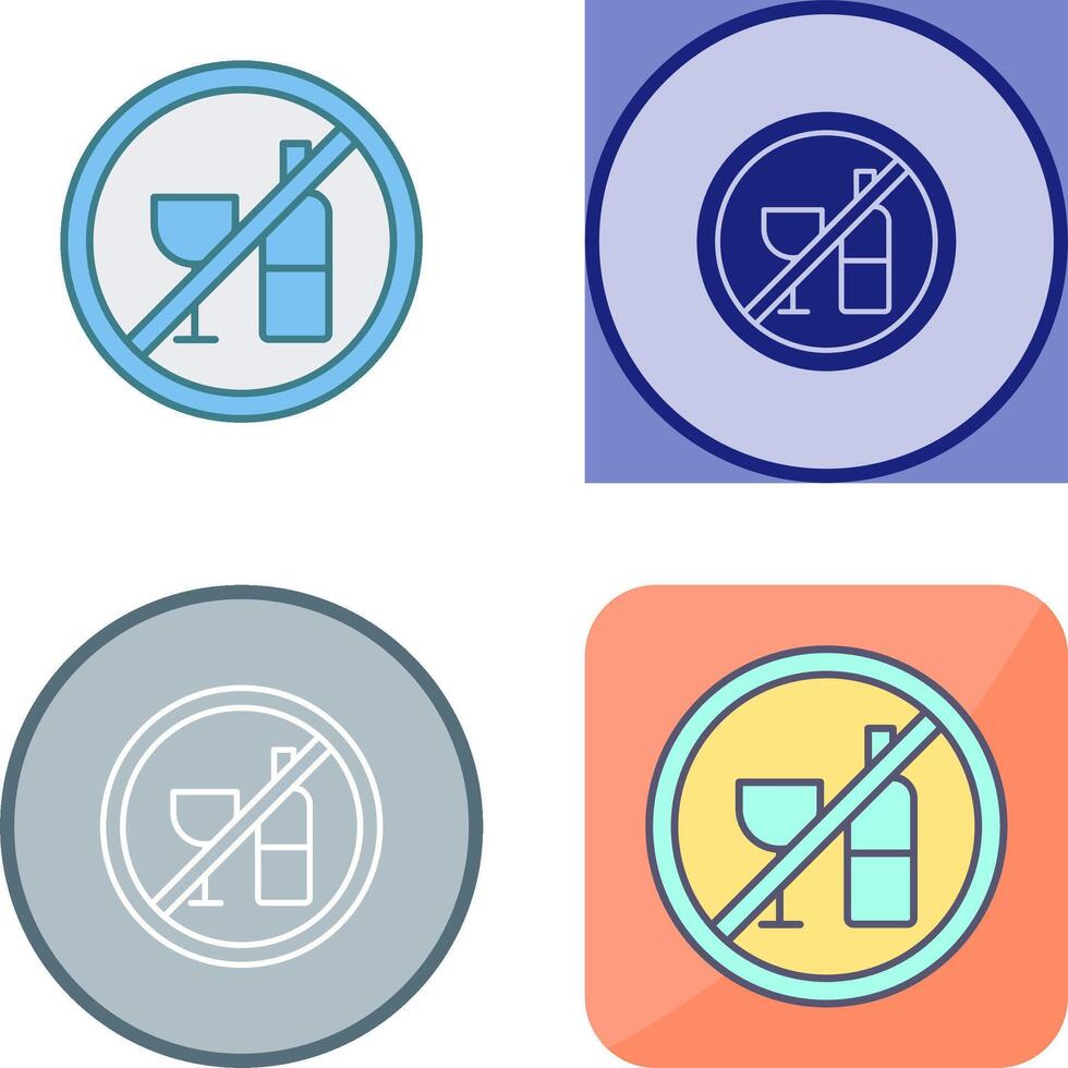 No Drinking Icon Design vector