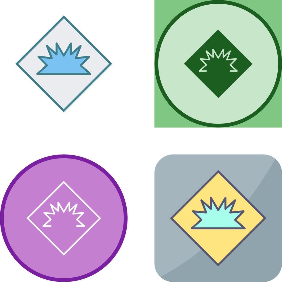 Danger of Welding Flash Icon Design vector