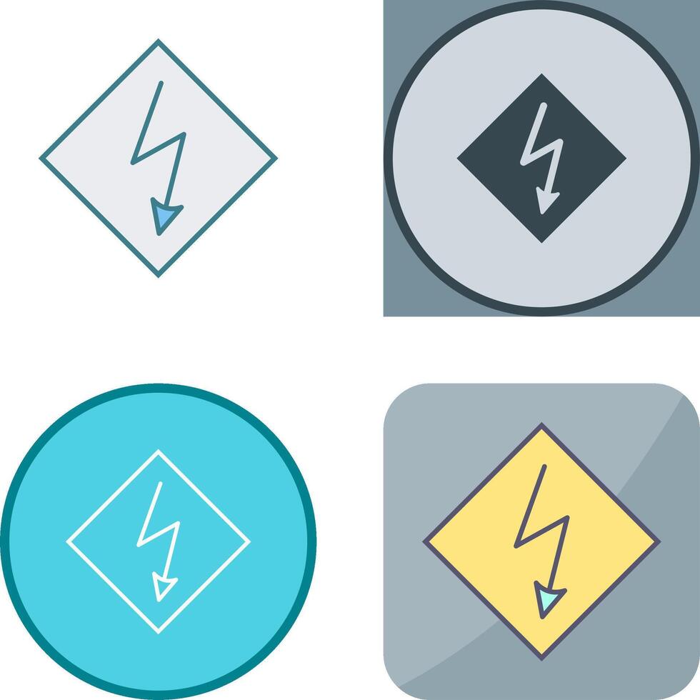 High Voltage Icon Design vector