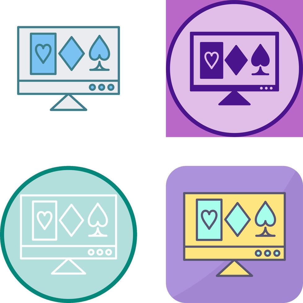 Online Gambling Icon Design vector