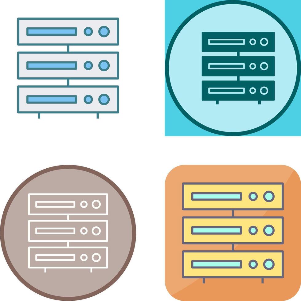 Unique Server Icon Design vector