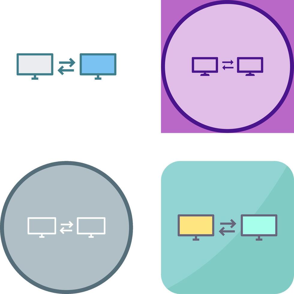 Unique Sharing Systems Icon Design vector