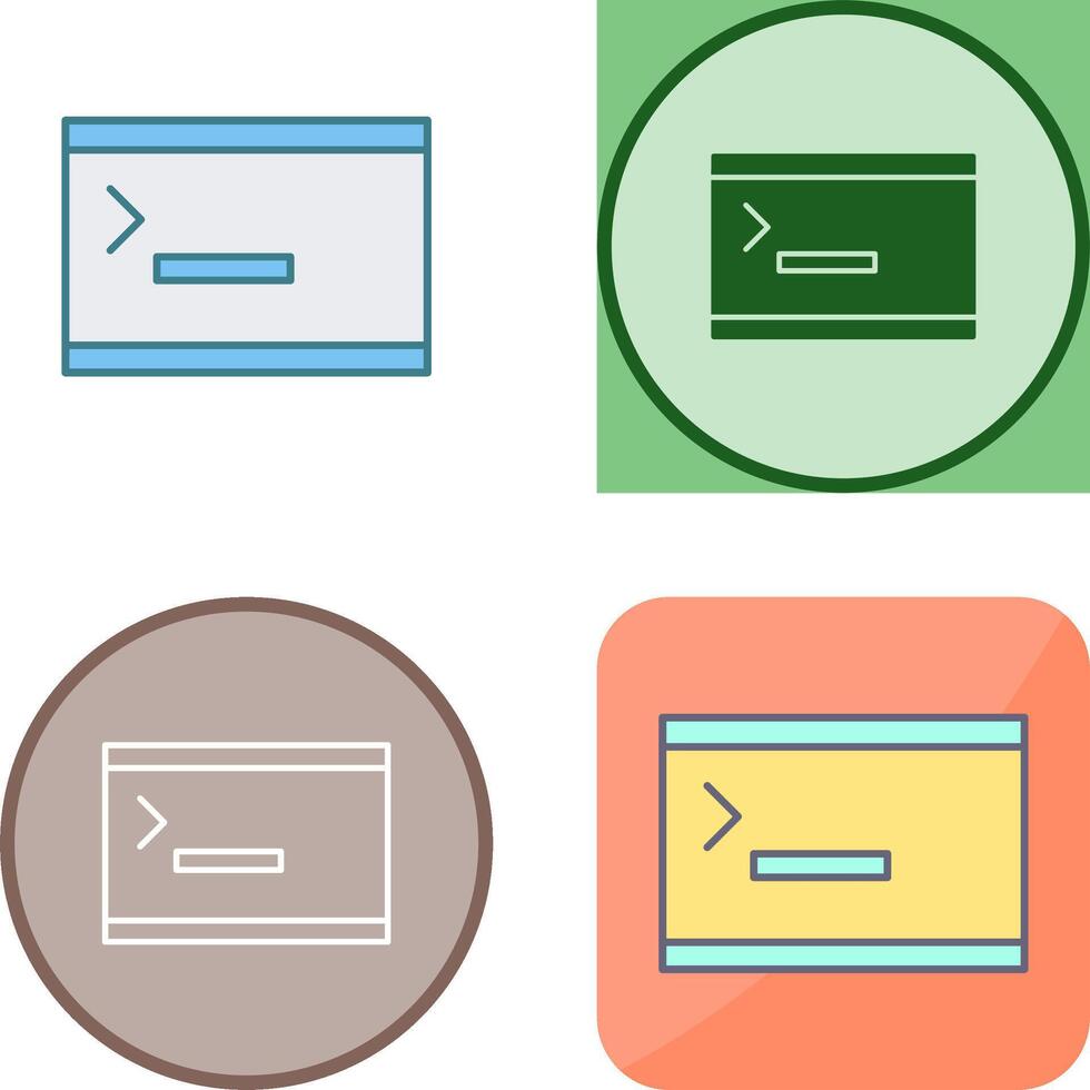 Unique Console Icon Design vector